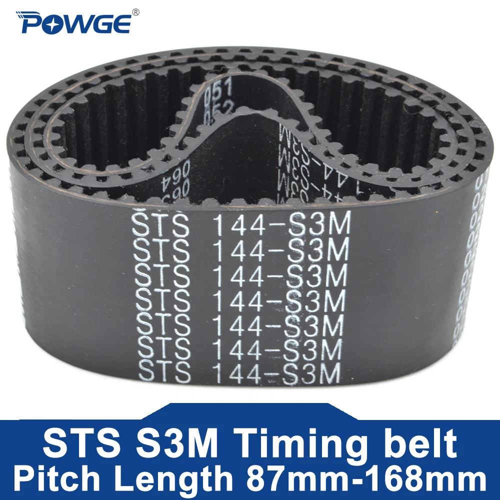 

POWGE STD S3M Timing belt Lp=87 111 114 117 120 123 126 129 135 138 141 144 147 150 153 156 159 162 165 168 Width 6-25mm Rubber