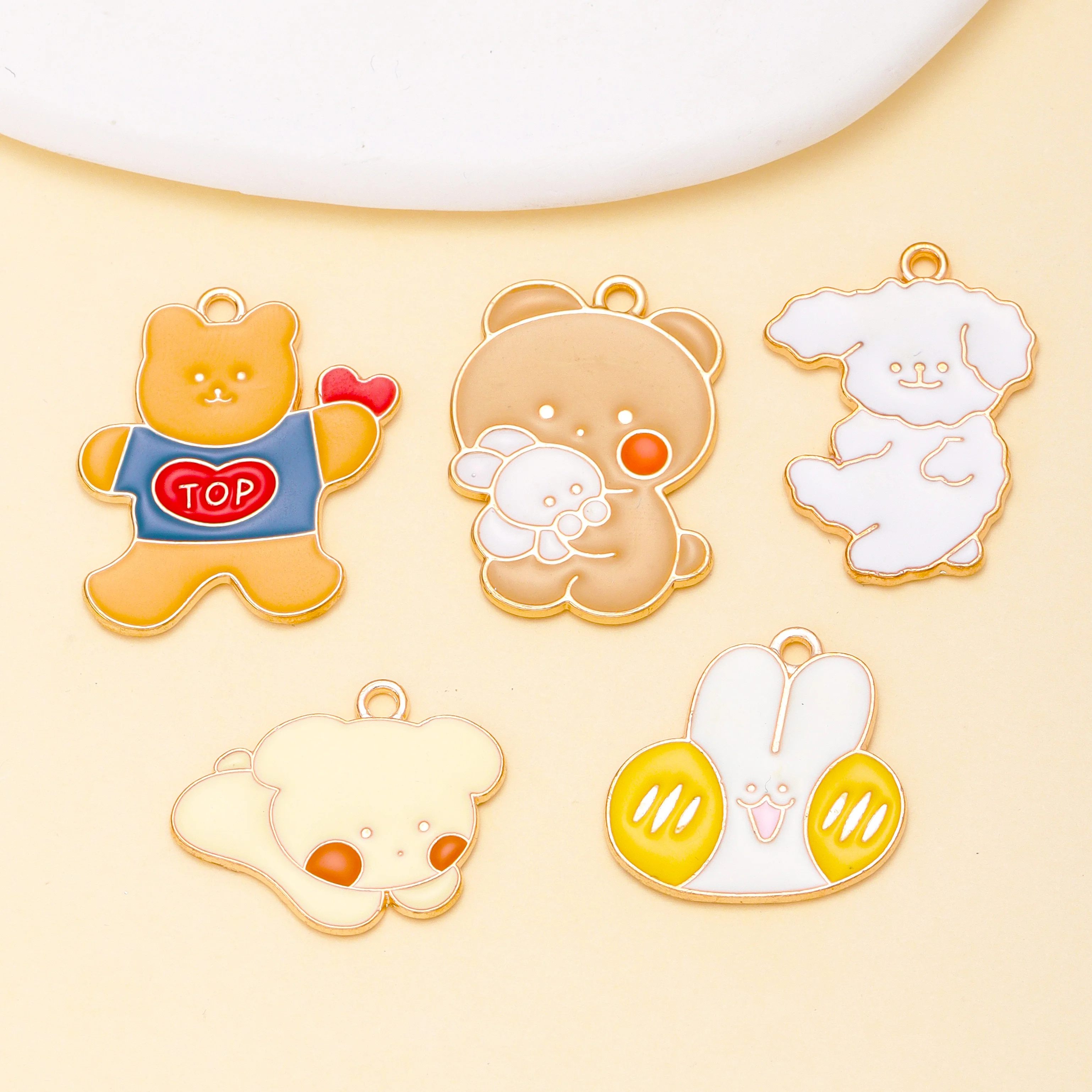 12Pcs Mix Animal Enamel Charms Cartoon Cute Dog Rabbit Bear Pendants for Women Necklace Keychain Jewelry Making DIY Accessories
12Pcs Mix Animal Enamel Charms Cartoon Cute Dog Rabbit Bear Pendants for Women Necklace Keychain Jewelry Making DIY Accessories