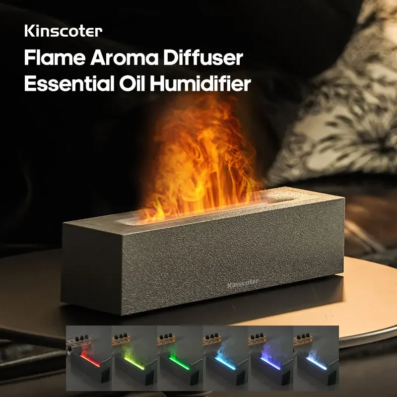 KINSCOTER Flame Aroma Diffuser Air Humidifier Ultrasonic Cool Mist Maker Fogger LED Essential Oil Flame Lamp Difusor
KINSCOTER Flame Aroma Diffuser Air Humidifier Ultrasonic Cool Mist Maker Fogger LED Essential Oil Flame Lamp Difusor