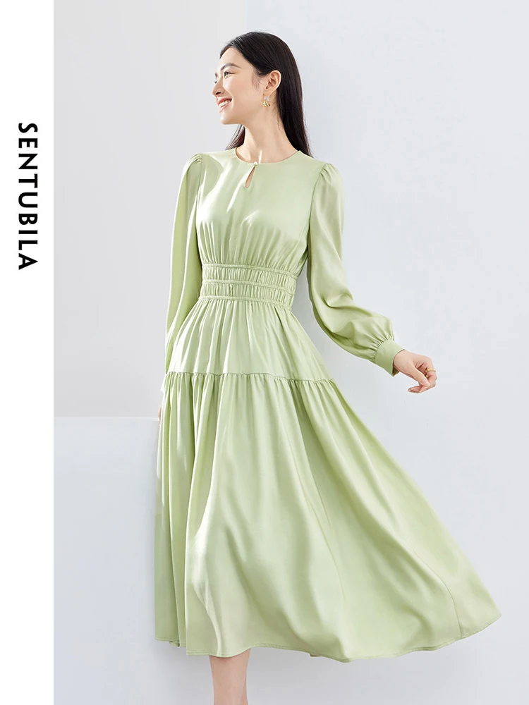 SENTUBILA Pullover Round Neck Solid Spring Dress for Woman 2024 Elegant Light Green Puff Sleeve Midi Dresses Clothing 141L52884
SENTUBILA Pullover Round Neck Solid Spring Dress for Woman 2024 Elegant Light Green Puff Sleeve Midi Dresses Clothing 141L52884