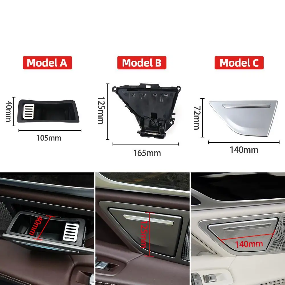 

Car Interior Silver Rear Door Ashtray Cover Liner Case Replacement For BMW 7 Series G11 G12 730Li 740Li 750Li 760Li 2016-2022