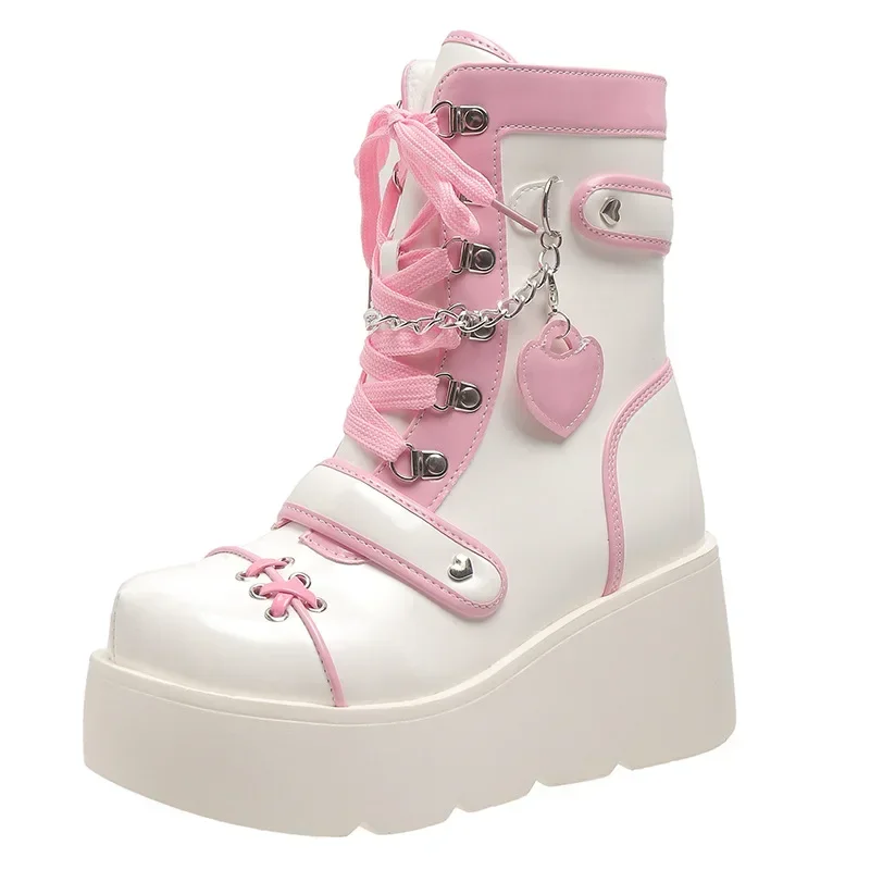2023 Autumn Winter New Women's Fashion Punk Platform Mid-calf Boots Cute Platform Casual High Heeld Boots Female Botas Mujer
2023 Autumn Winter New Women's Fashion Punk Platform Mid-calf Boots Cute Platform Casual High Heeld Boots Female Botas Mujer