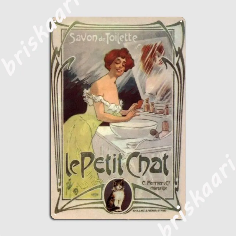 Vintage French Ad Soap Le Petit Chat Metal Plaque Poster Custom Pub Garage Cinema Living Room Wall Decor Tin Sign Posters
Vintage French Ad Soap Le Petit Chat Metal Plaque Poster Custom Pub Garage Cinema Living Room Wall Decor Tin Sign Posters