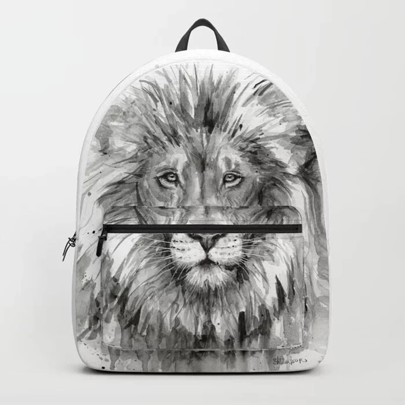 

Нейлоновый рюкзак с принтом животных для женщин, вместительный дорожный ранец для подростков, сумка для книг с милыми собаками и кошками