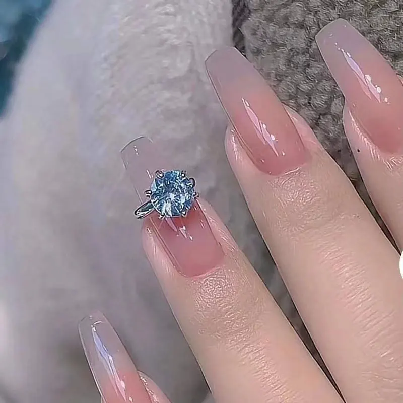 

5pcs Super Sparkling Diamond Nail Art Charm 3D Alloy Colorful Transparent Ring Nail Decoration DIY Delicate Nail Accessories