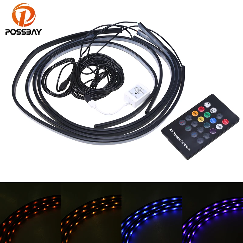 POSSBAY 7 Color Flexible Led Glow 4x LED Car Interior Decor Light Bar Footwell Seat Inside Atmosphere Lamp Remote
POSSBAY 7 Color Flexible Led Glow 4x LED Car Interior Decor Light Bar Footwell Seat Inside Atmosphere Lamp Remote