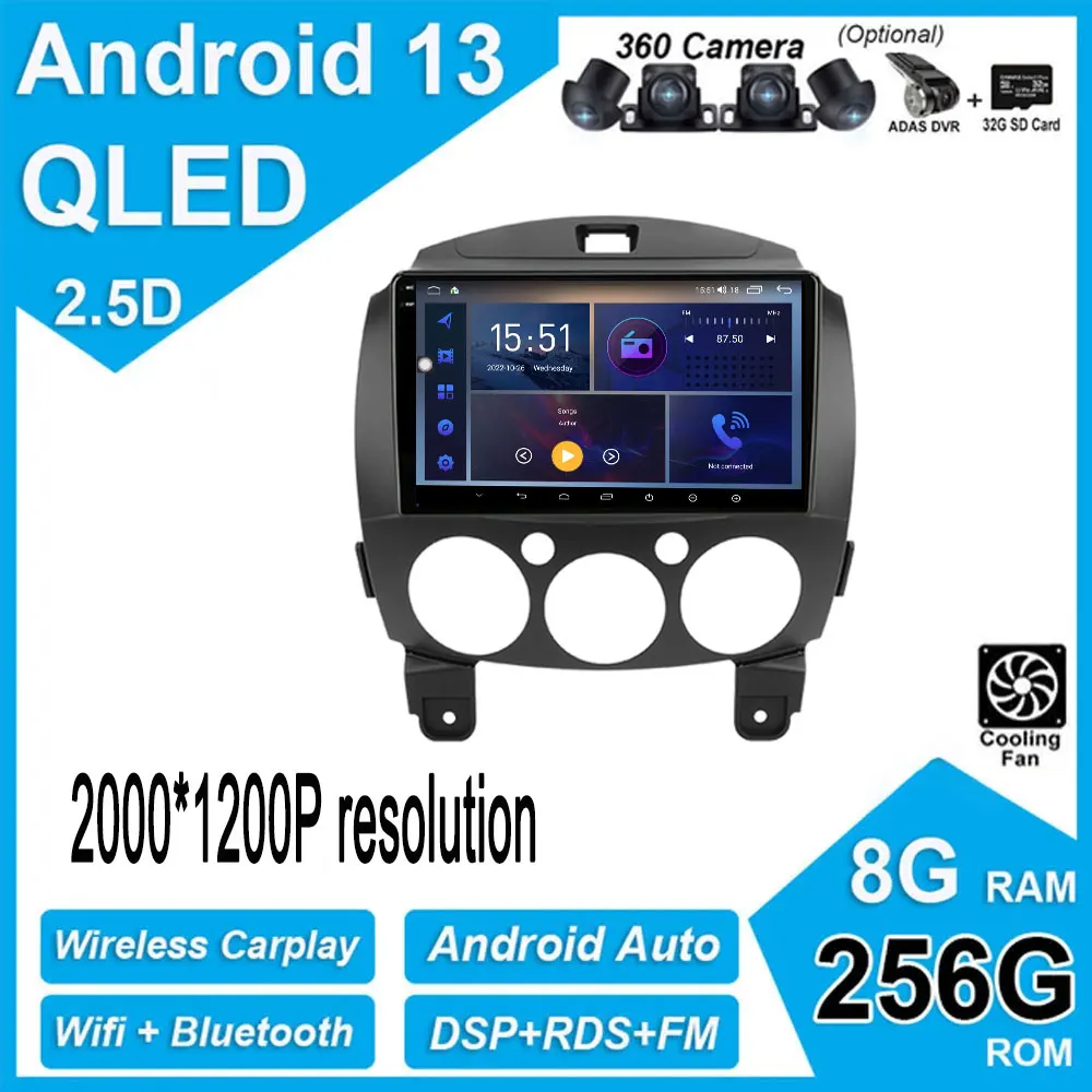 Android 13 For MAZDA2 Mazda2 2007-2014 Car Audio Player Stereo Video GPS Carplay Multimedia Radio Navigation
Android 13 For MAZDA2 Mazda2 2007-2014 Car Audio Player Stereo Video GPS Carplay Multimedia Radio Navigation