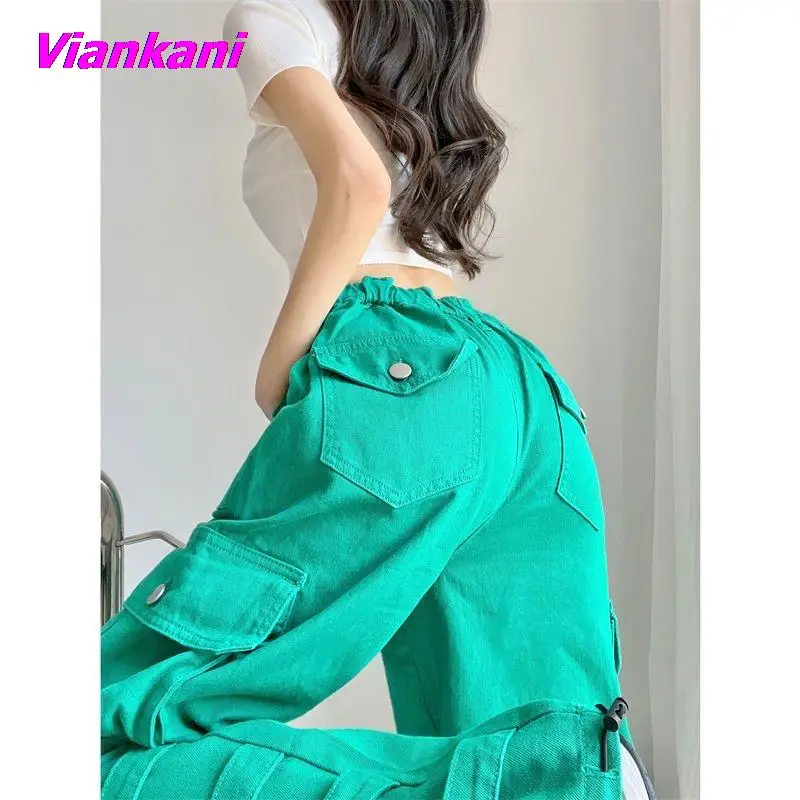 Retro Stitching Green Pants Women's Niche Design High Waist Y2K Fried Street Trousers Harajuku Hot Girl Slim Wide Leg Pants
Retro Stitching Green Pants Women's Niche Design High Waist Y2K Fried Street Trousers Harajuku Hot Girl Slim Wide Leg Pants