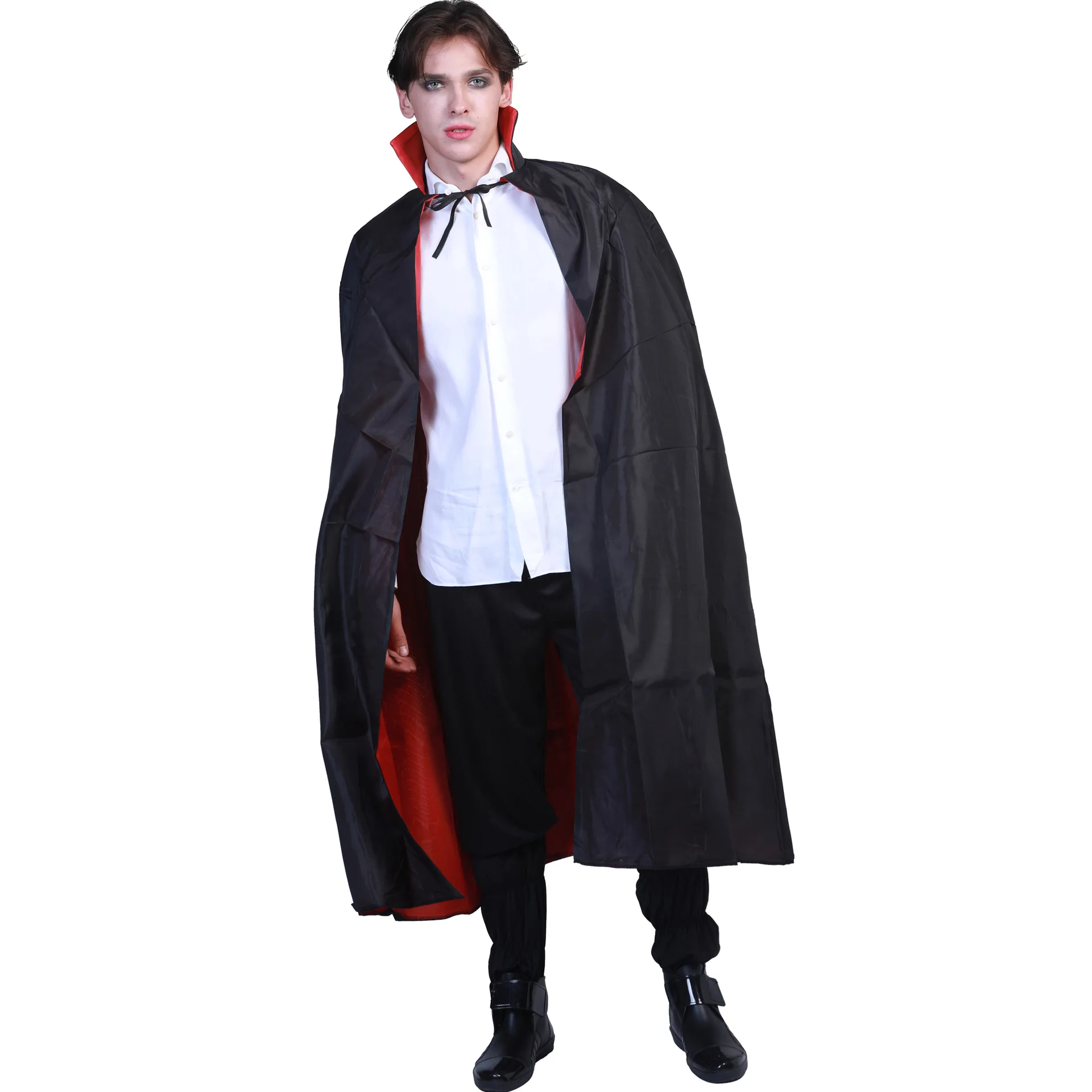 

Adult Men Halloween Vampire Cloak Costumes Dracula Scary Cosplay Purim Carnival Parade Nightclub Bar Role Play Show Party Dress