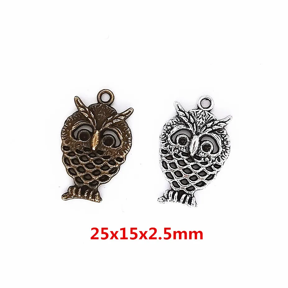 

80pcs owl Craft Supplies Charms Pendants for DIY Crafting Jewelry Findings Making Accessory 52