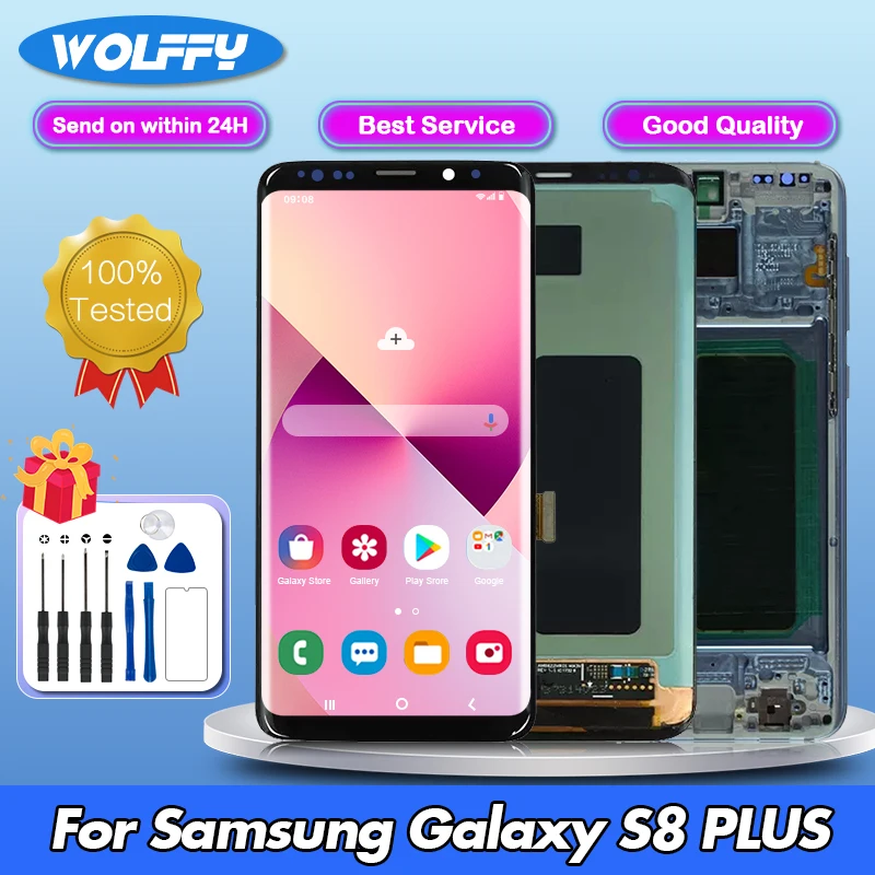 

6.2‘’ Original For Samsung Galaxy S8 Plus LCD Display G955F G955FD G955U G955A Touch Screen Digitizer Assembly Replacement