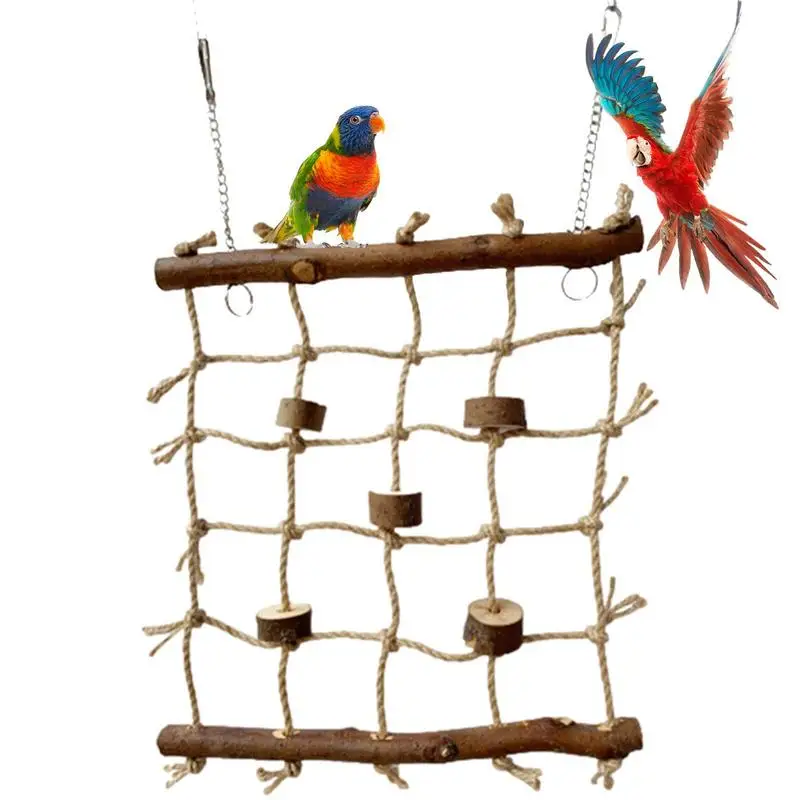 

Climbing Net For Birds Durable And Sturdy Thicken Chew Toys Net Easy To Install Sturdy Climbing Ladder Bird Cage Toy Accessories