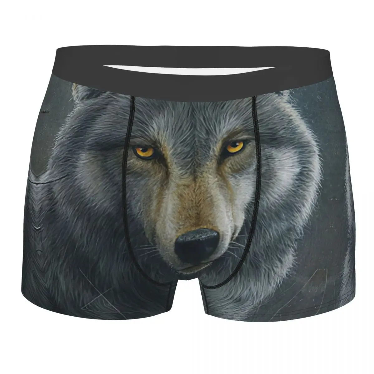 

Wolf Underpants Breathbale Panties Male Underwear Print Shorts Boxer Briefs