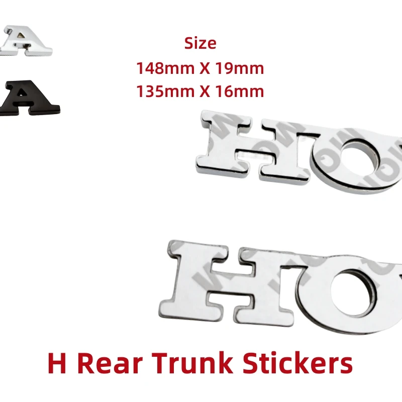 

H Metal Logo Original Letter Decal GM Auto Parts English Stickers Used To Modify For Civic Odyssey Accord LIFE FIT Accessories