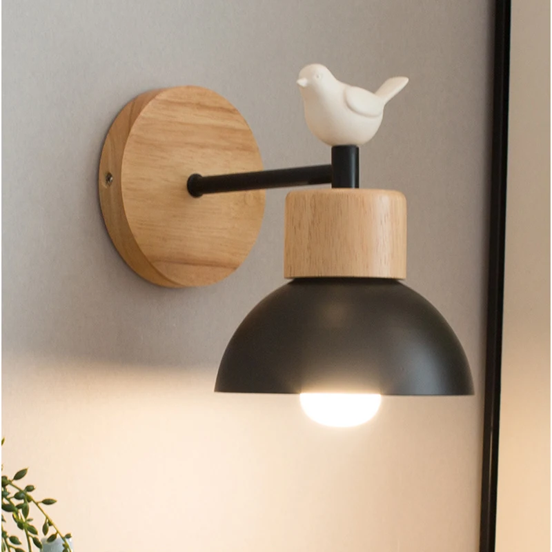 Nordic Modern Bird LED Wall Lamp with Wooden Base Iron Art Living Room E27 Lamp Minimalist Bedroom Restaurant Room Decoration
Nordic Modern Bird LED Wall Lamp with Wooden Base Iron Art Living Room E27 Lamp Minimalist Bedroom Restaurant Room Decoration