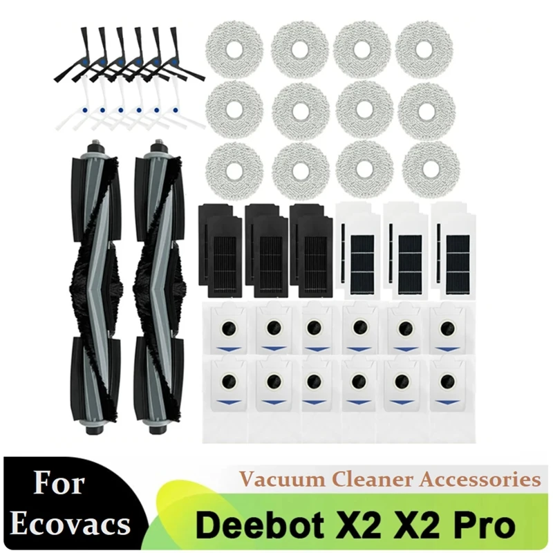 Accessories Kit For Ecovacs Deebot X2/X2 Omni/X2 Pro/DEX86 Robot Vacuum Cleaner Main Side Brush Filter Dust Bag Mop
Accessories Kit For Ecovacs Deebot X2/X2 Omni/X2 Pro/DEX86 Robot Vacuum Cleaner Main Side Brush Filter Dust Bag Mop