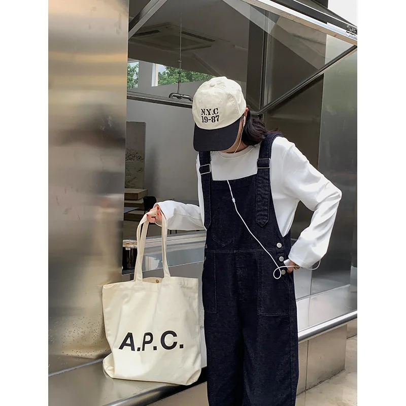 Denim Suspender Pants Women Loose Straight Jumpsuit Autumn High Waist Wide Leg Trousers Casual Jeans Overalls Pockets Coverall
Denim Suspender Pants Women Loose Straight Jumpsuit Autumn High Waist Wide Leg Trousers Casual Jeans Overalls Pockets Coverall