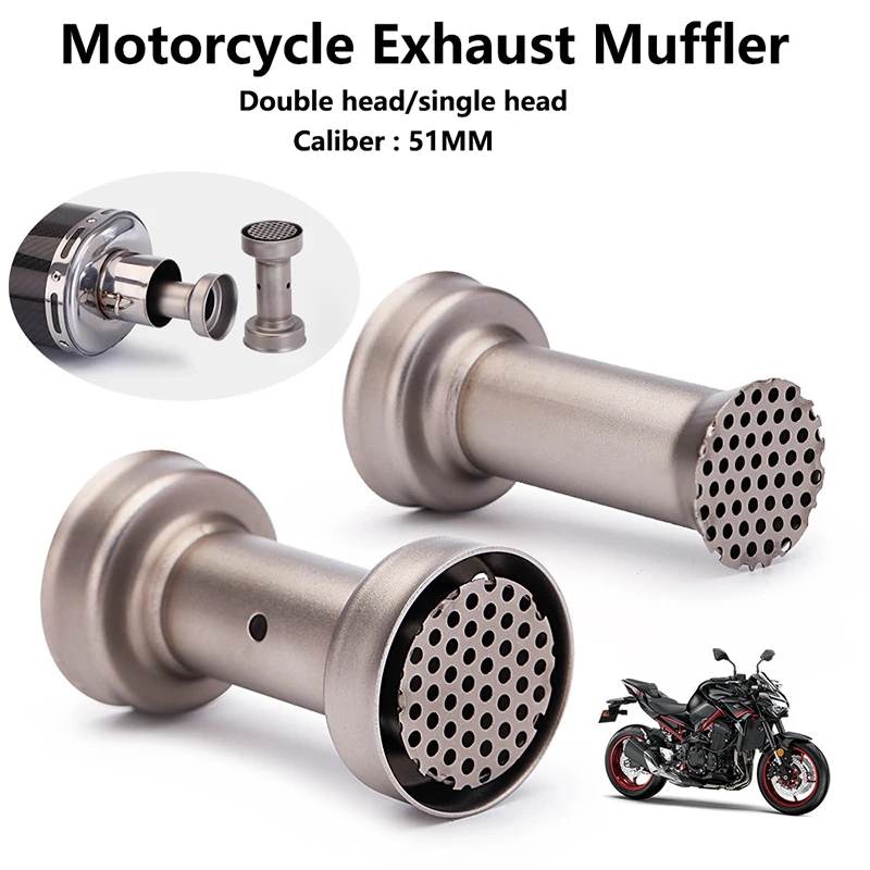 Motorcycle silencer 51MM caliber universal silencer single-head double-head silencer plug built-in silencer
Motorcycle silencer 51MM caliber universal silencer single-head double-head silencer plug built-in silencer
