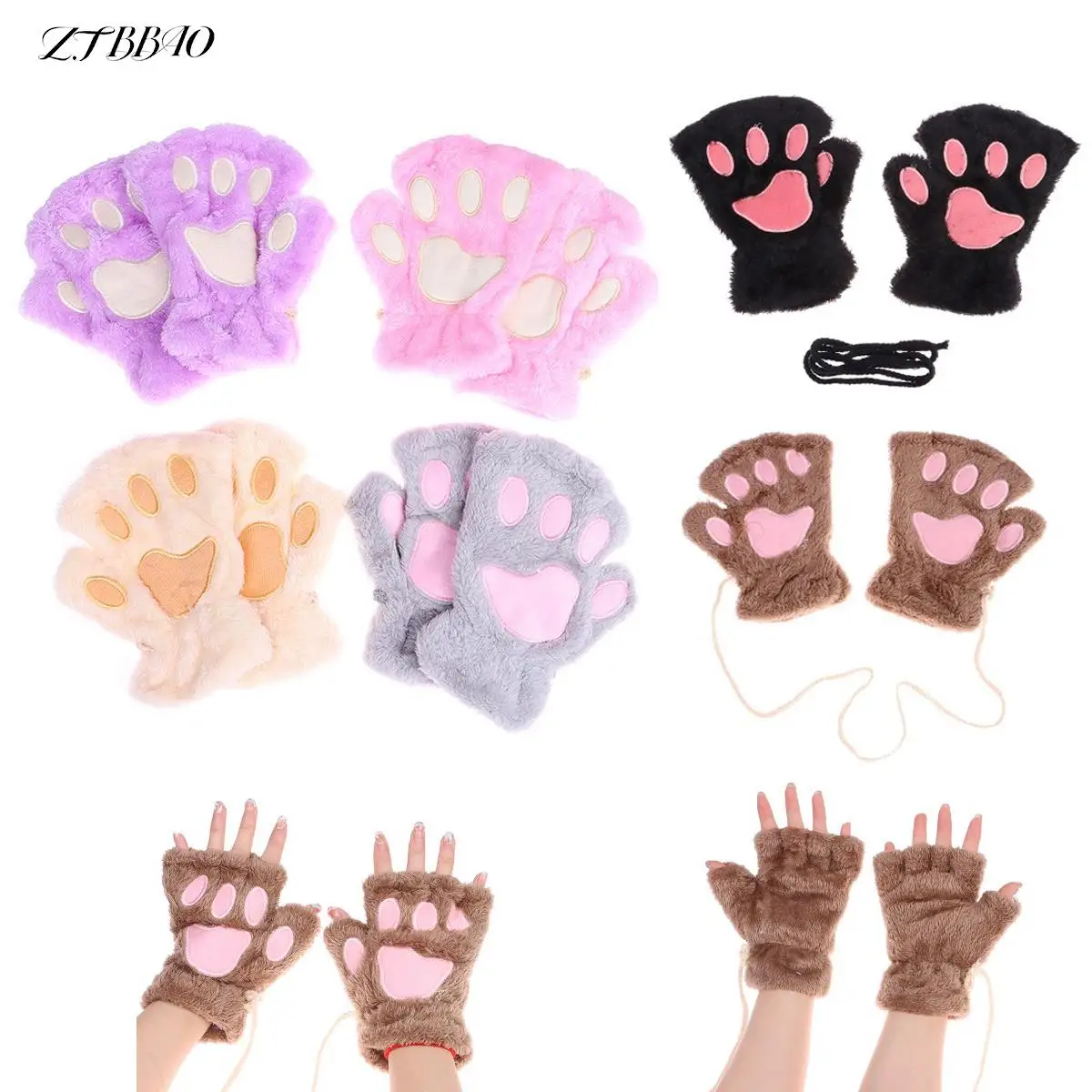 Warm Soft Plush Fingerless Panda Glove Cute Cat Paw Fluffy Claw Fingerless Gloves Half Finger Women Winter Wear Christmas Gifts
Warm Soft Plush Fingerless Panda Glove Cute Cat Paw Fluffy Claw Fingerless Gloves Half Finger Women Winter Wear Christmas Gifts