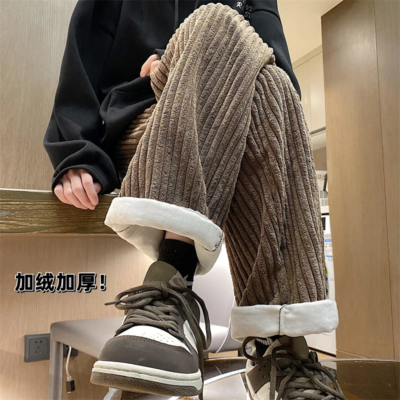 Winter Thick Warm Corduroy Pants Men Couple Straight Casual Trousers Solid Simple All-match Loose Fashion High Street Coffee Hot
Winter Thick Warm Corduroy Pants Men Couple Straight Casual Trousers Solid Simple All-match Loose Fashion High Street Coffee Hot