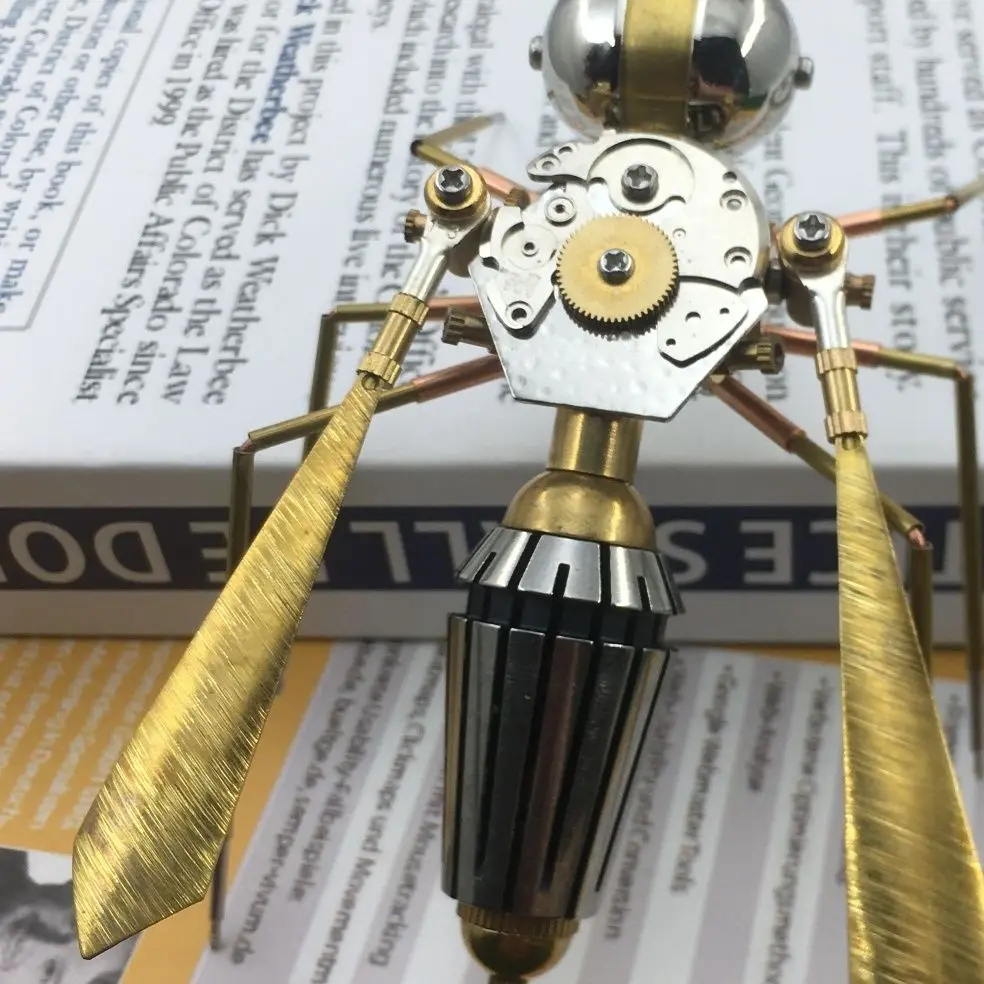 Steampunk mechanical insect fighter bee model kits handmade crafts creative ornament gift - Finished Product
Steampunk mechanical insect fighter bee model kits handmade crafts creative ornament gift - Finished Product