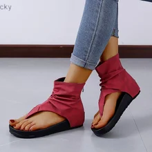 Summer new women's sandals solid color round toe thick-soled flat shoes outdoor non-slip comfortable lightweight casual shoes
Summer new women's sandals solid color round toe thick-soled flat shoes outdoor non-slip comfortable lightweight casual shoes