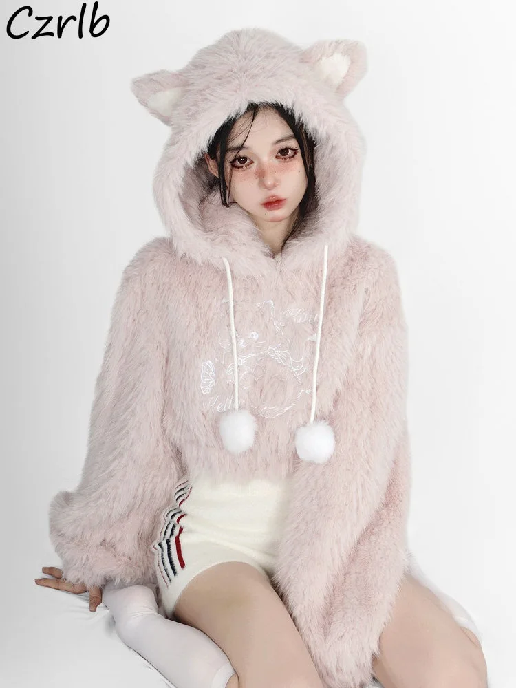 Худи женское осеннее с вышивкой кошки, модная Милая Повседневная мешковатая одежда в Корейском стиле для девушек и студентов
Худи женское осеннее с вышивкой кошки, модная Милая Повседневная мешковатая одежда в Корейском стиле для девушек и студентов