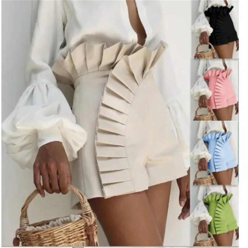 2023 New Fashion Women's Bottom Ruffle Hem Ruched High Waist Shorts Elegant Summer Casual Female Clothing Outfits
2023 New Fashion Women's Bottom Ruffle Hem Ruched High Waist Shorts Elegant Summer Casual Female Clothing Outfits
