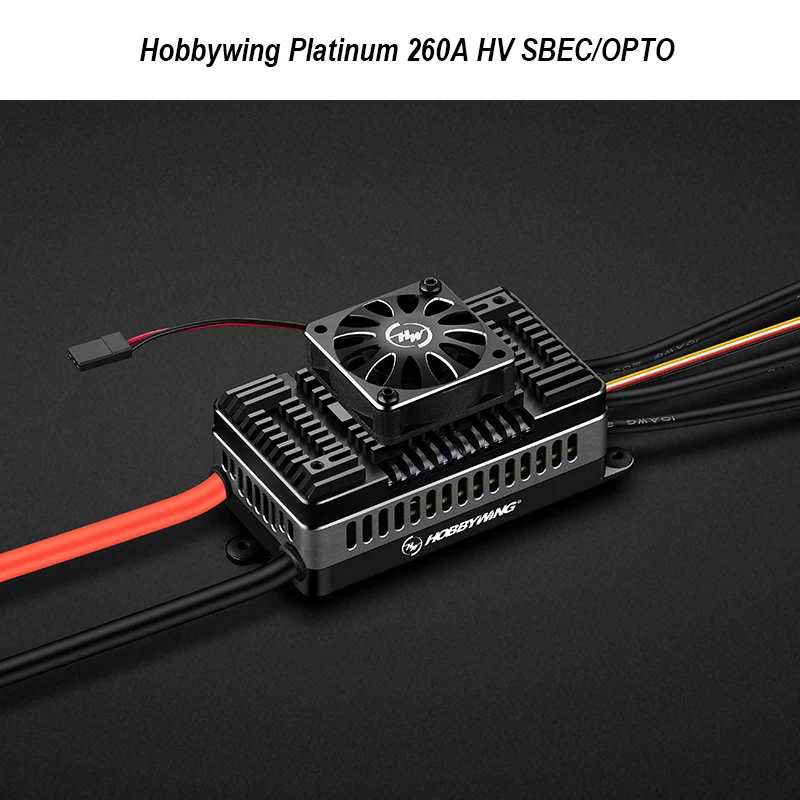 

Original Hobbywing Platinum 260A SBEC / OPTO HV V5 6-14S Lipo Brushless Esc For RC Remote Control Electric Helicopter FixedWing