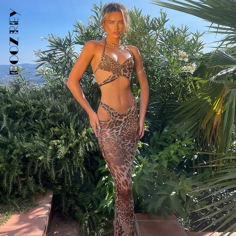 BoozRey Leopard Print Bikini Holiday Beach Party 3 Piece Set Women Backless Lace-up Vests+briefs+ Slim Hip Wrap Skirt Outfits
BoozRey Leopard Print Bikini Holiday Beach Party 3 Piece Set Women Backless Lace-up Vests+briefs+ Slim Hip Wrap Skirt Outfits