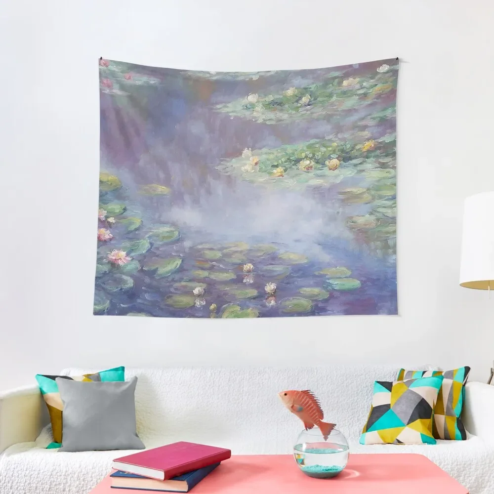 

CLAUDE MONET, Water Lilies mask Tapestry Home Decorators Room Decoration Korean Style Room Aesthetic Decor Tapestry