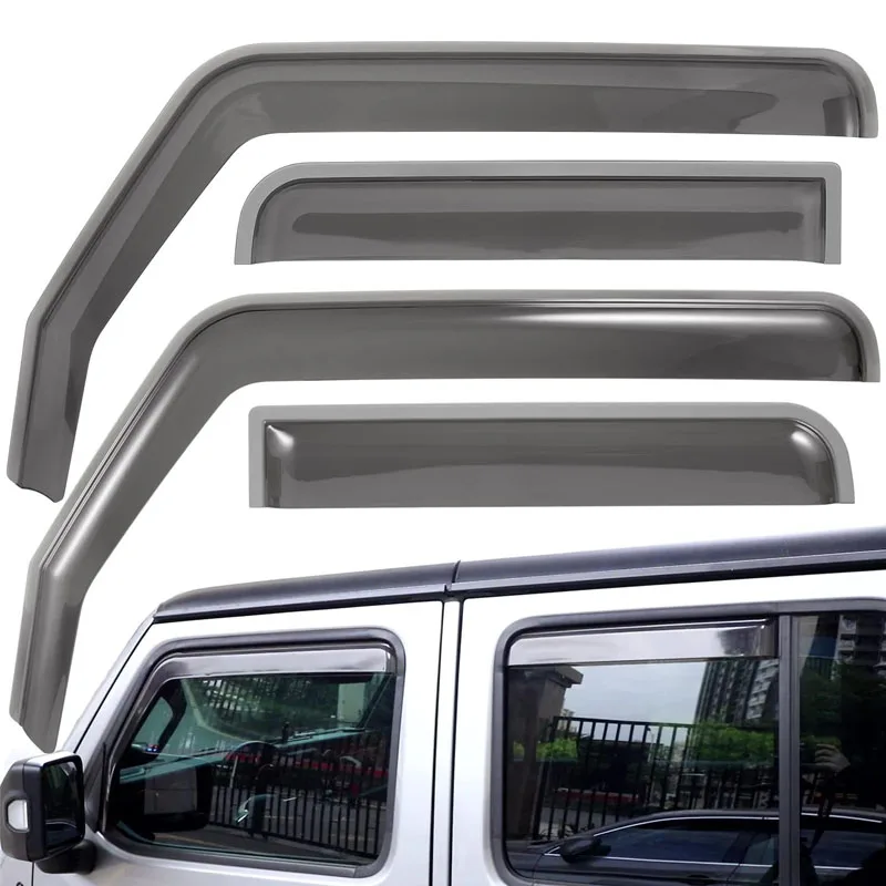 Front & Rear Visors in-Channel Side Window Deflectors Ventvisor Cover Accessories for 2018-2021 Jeep Wrangler JL & Gladiator JT
Front & Rear Visors in-Channel Side Window Deflectors Ventvisor Cover Accessories for 2018-2021 Jeep Wrangler JL & Gladiator JT