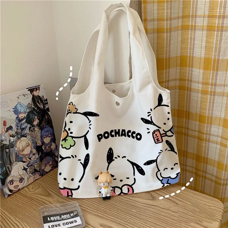Sanrio Kawaii Anime Pochacco New Shoulder Bag Cute Cartoon Vintage Large Capacity Student Class Canvas Bag Gift Toys for Kids
Sanrio Kawaii Anime Pochacco New Shoulder Bag Cute Cartoon Vintage Large Capacity Student Class Canvas Bag Gift Toys for Kids