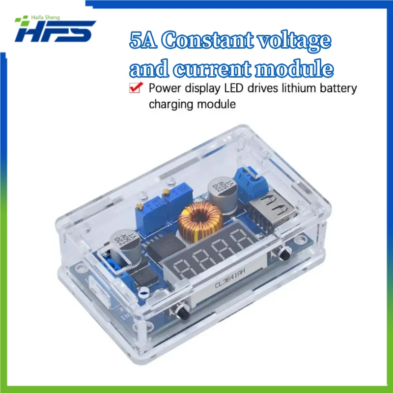 

Step Down Inverter Voltage Converter, CC CV Power Transformer, USB Protective Case, DC-DC, 75W, 5-36V to 1.25-32V, 5A