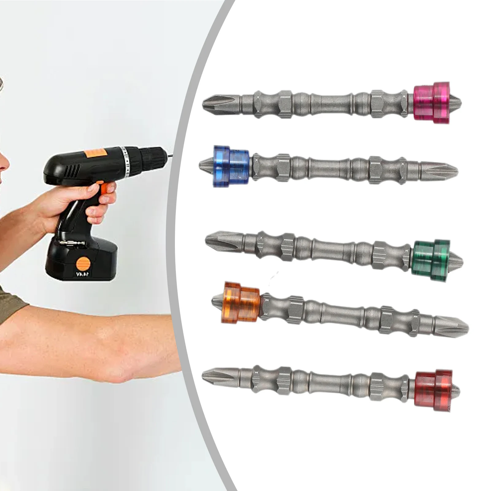 

Durable Equipment Useful Drill Bits Nut Pneumatic Alloy Steel Tools Workshop 5pcs Cross Double-Headed Electric