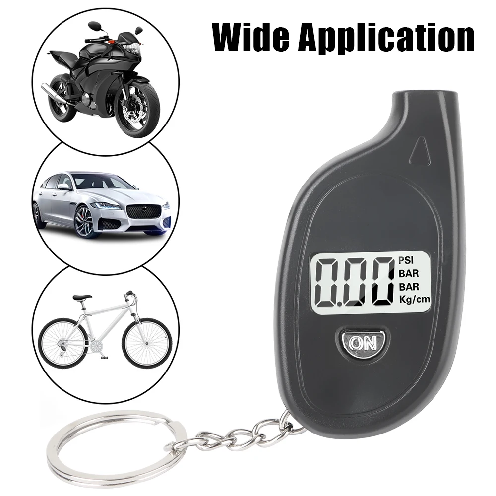 

Motorcycle Tire Pressure Gauge With Keychain 0-10Bar/150Psi Digital Meter Diagnostic Tools Dirt Bike Car Tyre Tester Accessories