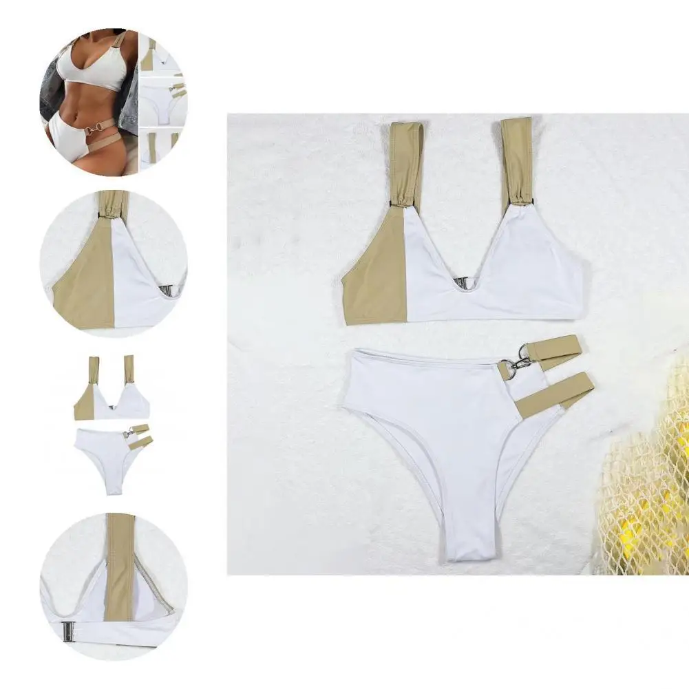 2 Pcs/Set Trendy Women Swimsuit Contrast Colors Good-looking Bathing Suit Quick Dry Bathing Suit
2 Pcs/Set Trendy Women Swimsuit Contrast Colors Good-looking Bathing Suit Quick Dry Bathing Suit