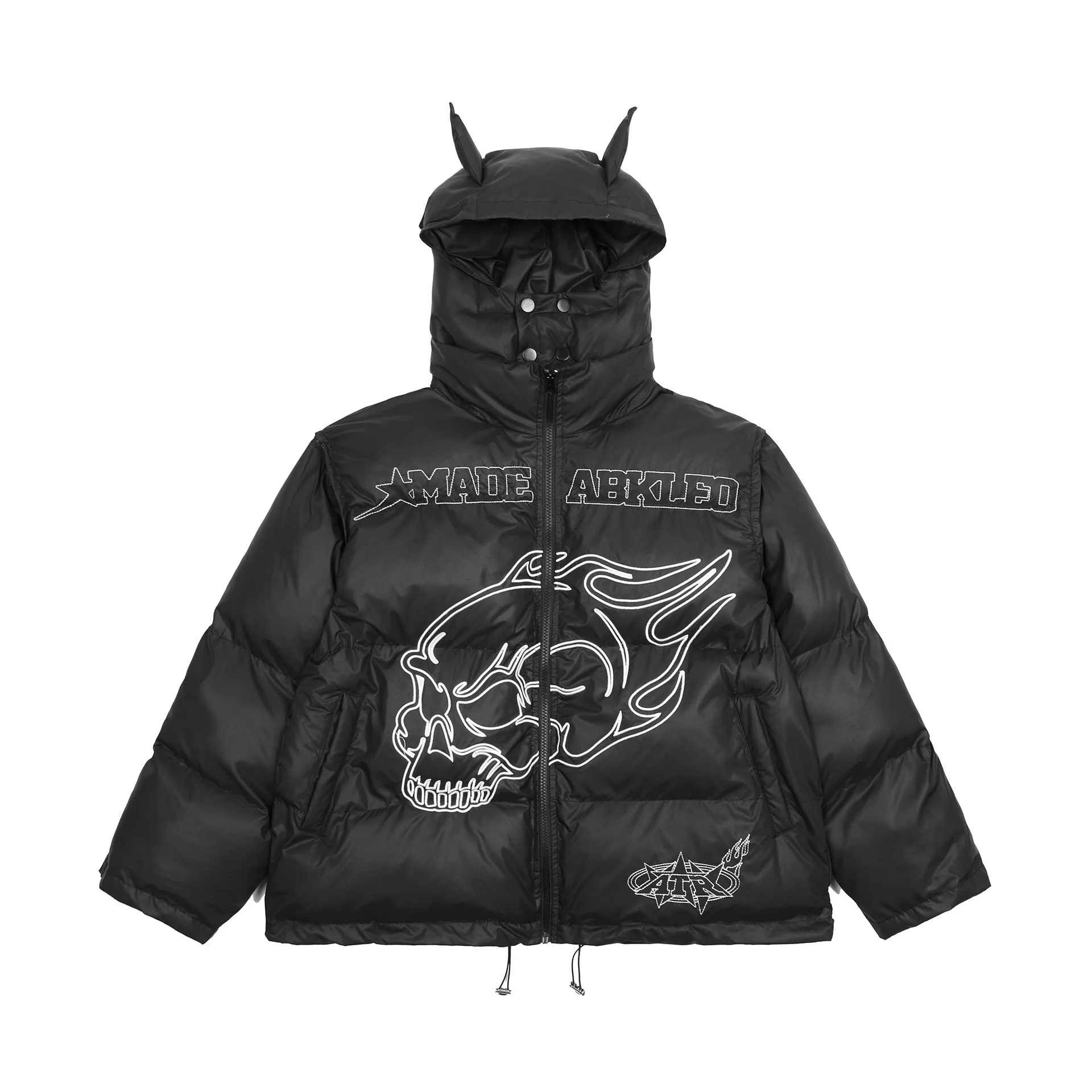Men's Vibe Style Hip Hop Puffer Parkas With Skull Embroidery Fashion Y2K Puffy Overcoat Hooded Windproof Jacket Outerwear
Men's Vibe Style Hip Hop Puffer Parkas With Skull Embroidery Fashion Y2K Puffy Overcoat Hooded Windproof Jacket Outerwear