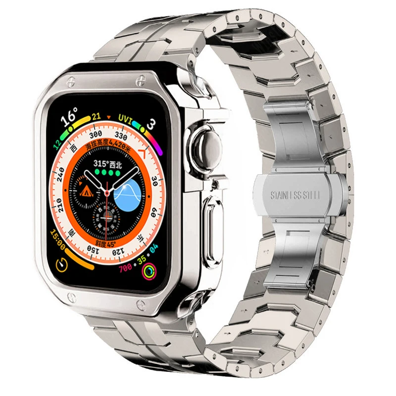 Stainless Steel Band+TPU Case for Apple Watch Ultra 2 49mm Band 44mm 41mm 45mm 42 40mm 38mm Metal Strap IWatch 9 8 7 6 5 4 SE 3
Stainless Steel Band+TPU Case for Apple Watch Ultra 2 49mm Band 44mm 41mm 45mm 42 40mm 38mm Metal Strap IWatch 9 8 7 6 5 4 SE 3