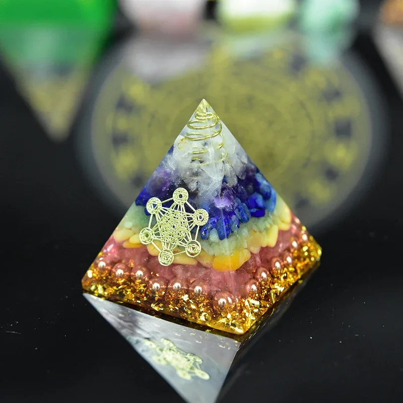 Orgon Pyramid Seven Chakras natural Stone Orgonite Energy Crystals EMF protection Original Home Office Decor Resin Reiki Gift
Orgon Pyramid Seven Chakras natural Stone Orgonite Energy Crystals EMF protection Original Home Office Decor Resin Reiki Gift