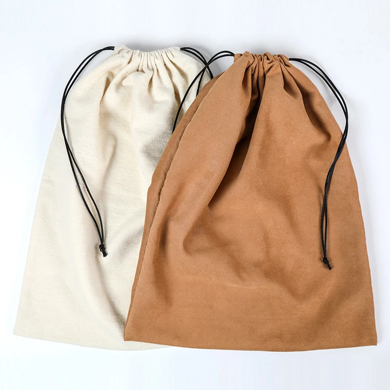 

Large Size Flannel Suede Bags Dustproof Bag for Luxury Handbag Travel Clothes Shoes Packaging Storage Bag Drawstring Pouch