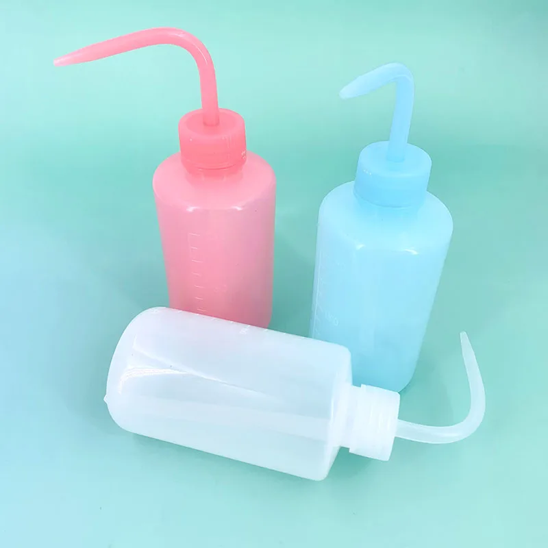 

1PC Clear Plastic Blow Washing bottle Tattoo Wash Squeezy Laboratory Measuring Wash Clean Plastic Squeeze Tattoo Supplies