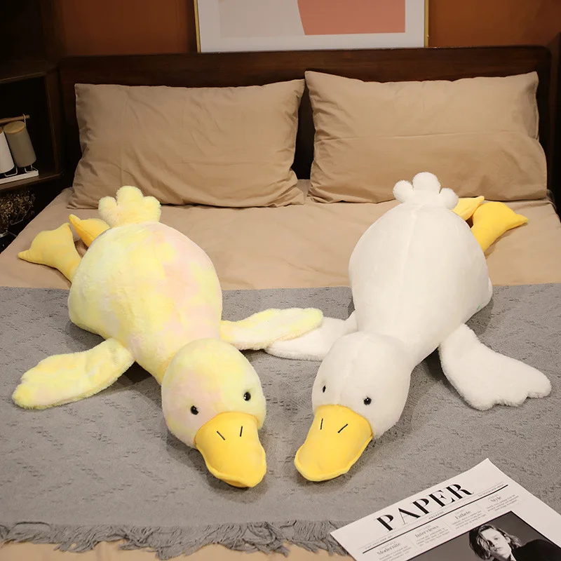 

55CM Giant Big White Goose Duck Plush Toy Kawaii Plushie Fluffy Long Pillow Cute Stuffed Animal Swan Soft Doll Birthday Gift