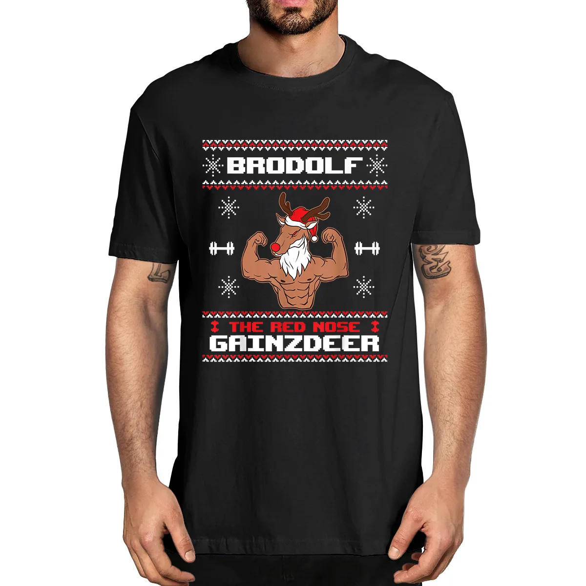 Unisex 100% Cotton Brodolf The Red Nose Gainzdeer Gym Ugly Christmas Men T-Shirt Gifts Casual Clothing Tee Streetwear Funny Tops
Unisex 100% Cotton Brodolf The Red Nose Gainzdeer Gym Ugly Christmas Men T-Shirt Gifts Casual Clothing Tee Streetwear Funny Tops