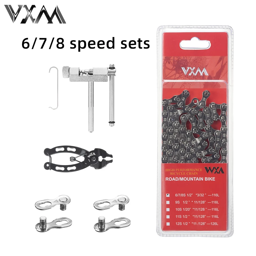 Сверхлегкая велосипедная цепь VXM 116L 6 7 8 скоростей
Сверхлегкая велосипедная цепь VXM 116L 6 7 8 скоростей