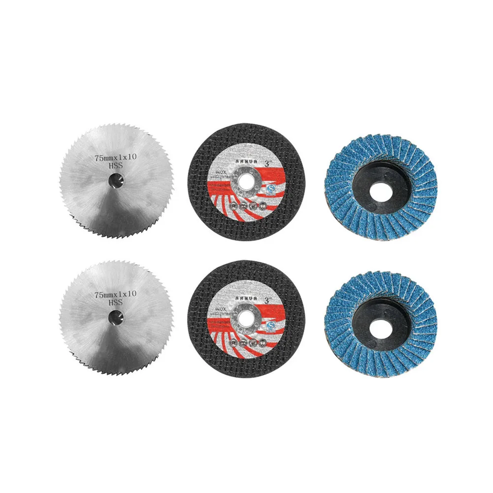 Polishing Discs HSS Saw Blades 6pcs/Set 75mm Angle Grinder Cutting Polishing Disc Diameter High Cutting Efficient
Polishing Discs HSS Saw Blades 6pcs/Set 75mm Angle Grinder Cutting Polishing Disc Diameter High Cutting Efficient