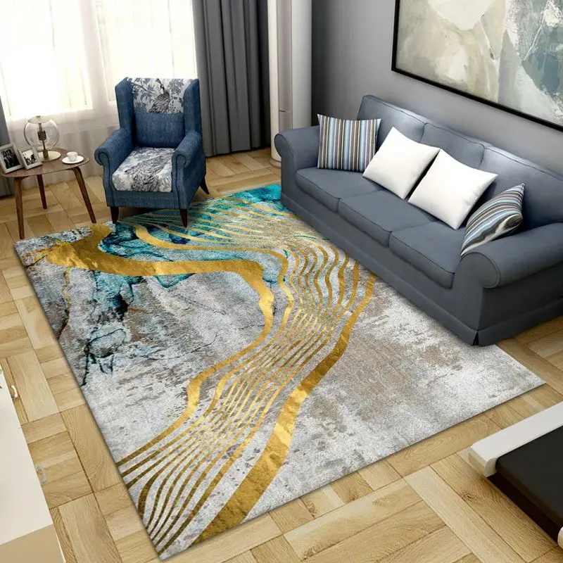 

Modern Abstract Minimalist Marble Pattern Carpet, Non-Slip, Anti-Fouling, Large Area Rug, Living Room, Bedroom, Home, Luxury