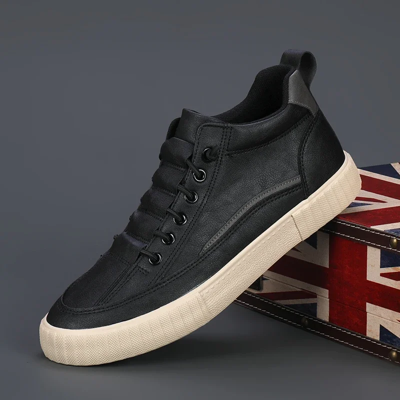Hot Sale Classic Black Leather Casual Shoes Men Autumn New High Top Loafers Men Comfort Slip on Moccasins Man Zapatos De Hombre
Hot Sale Classic Black Leather Casual Shoes Men Autumn New High Top Loafers Men Comfort Slip on Moccasins Man Zapatos De Hombre
