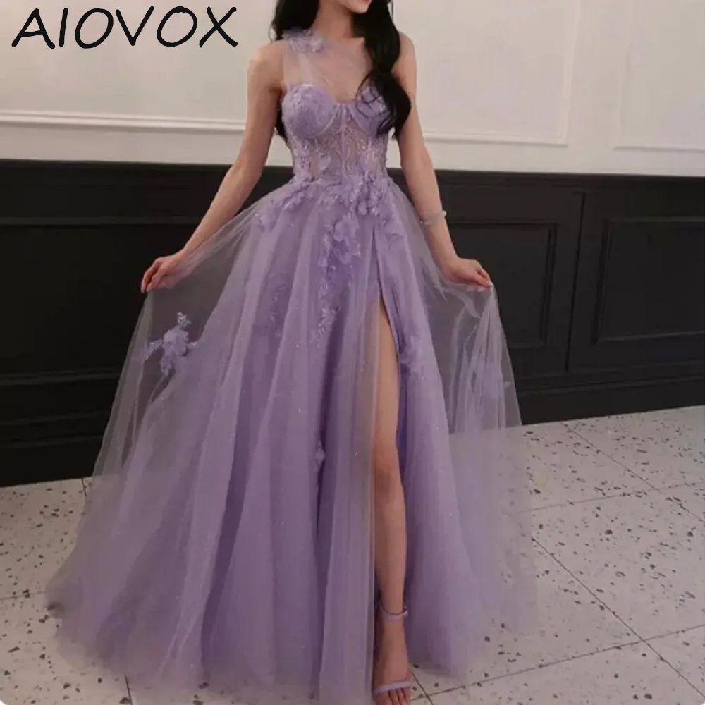 AIOVOX A-line Formal Occasion Dress Exquisite Party Dresses Quinceanera Lace Appliques Sparkling Side Slit فساتين الحفلات 2024
AIOVOX A-line Formal Occasion Dress Exquisite Party Dresses Quinceanera Lace Appliques Sparkling Side Slit فساتين الحفلات 2024