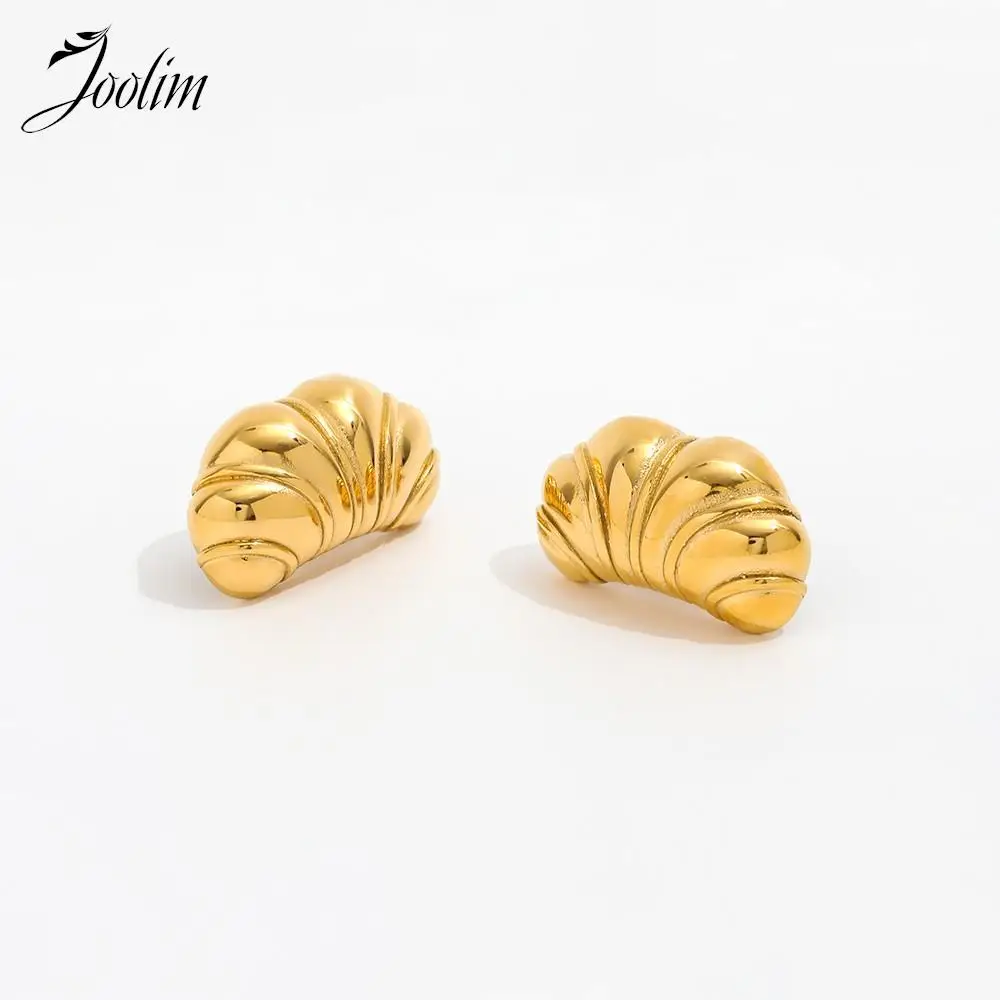 Joolim Jewelry High Quality PVD Wholesale No Fade Permanent Designer Hollow Cloud Bread Hoop Stainless Steel Earring for Women
Joolim Jewelry High Quality PVD Wholesale No Fade Permanent Designer Hollow Cloud Bread Hoop Stainless Steel Earring for Women